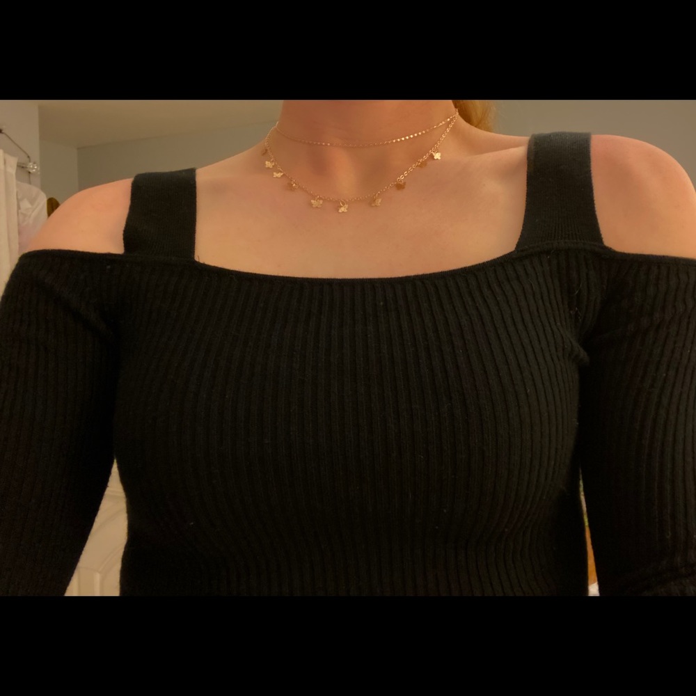 Black Ribbed Garage Long sleeve